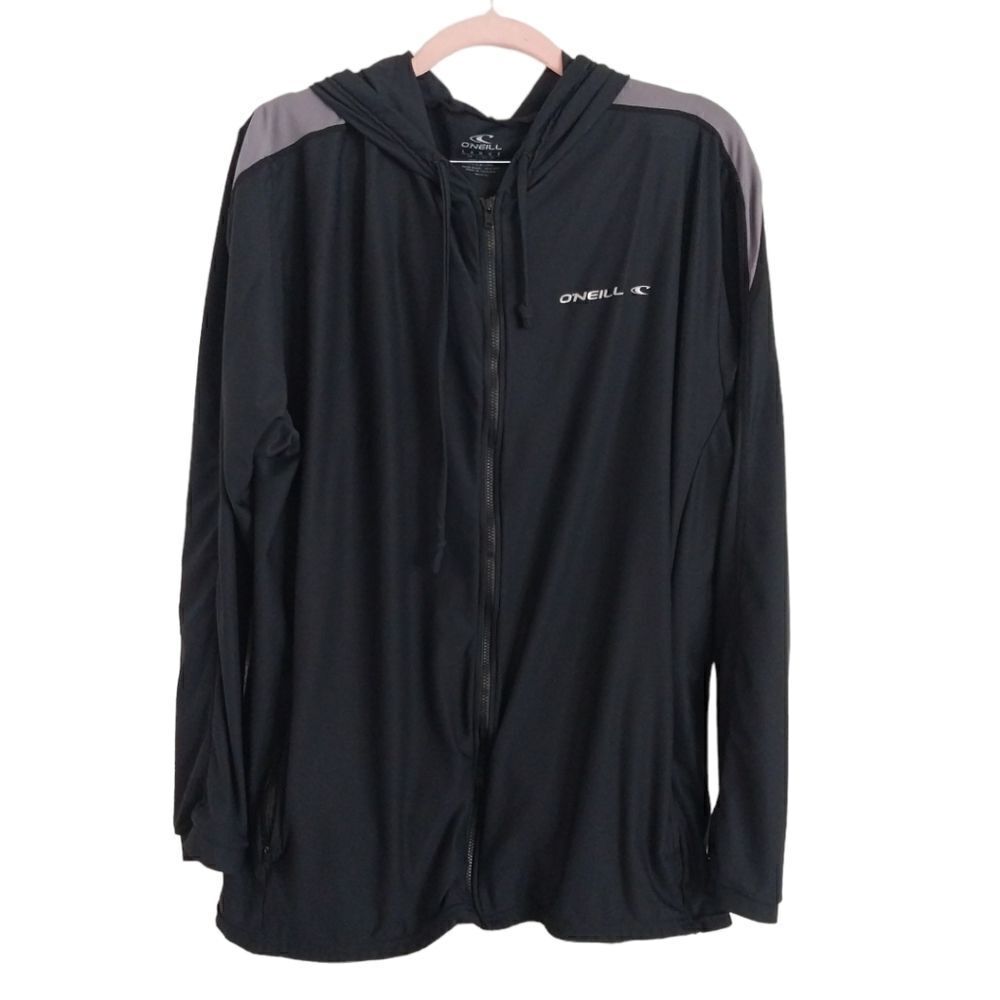 O'Neil zip-up sweater men's size large Black